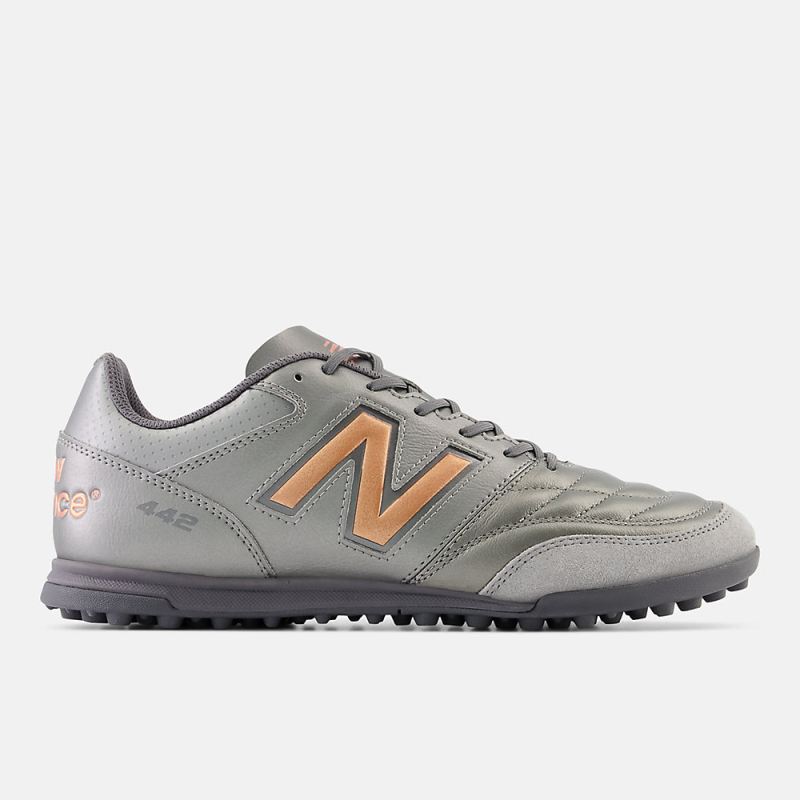 New Balance Men's 442 v2 Team TF Shoes Silver with Graphite and