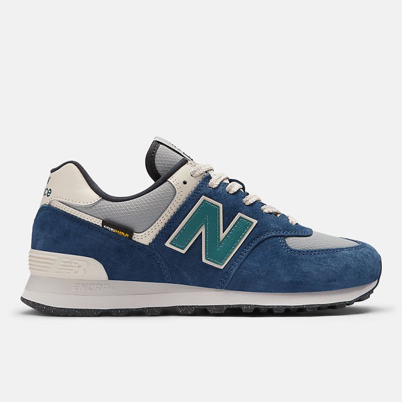 New Balance Men's 574 Shoes NB Navy with Slate Grey and New Spru