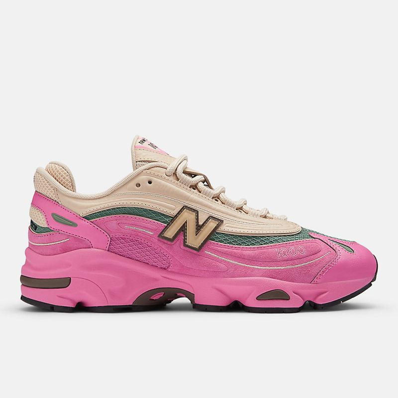 New Balance Men's 1000 Shoes Real Pink with Sandstone