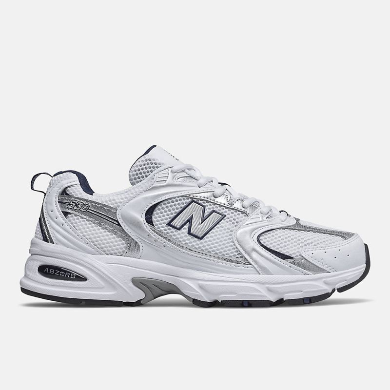 New Balance Women's 530 Shoes White with Natural Indigo