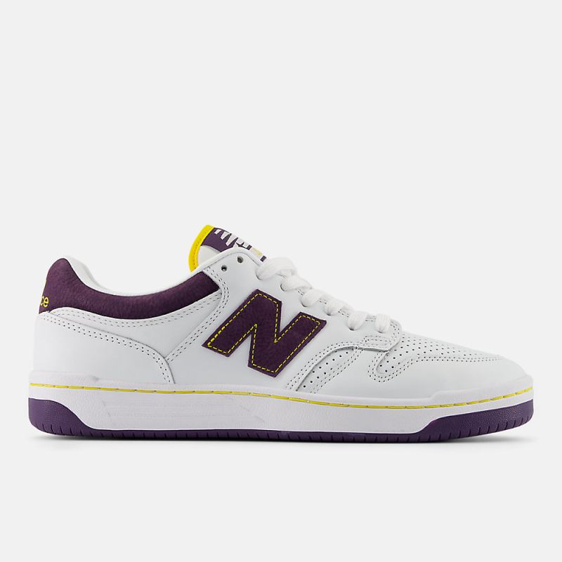 New Balance Men's NB Numeric 480 Shoes White with Purple