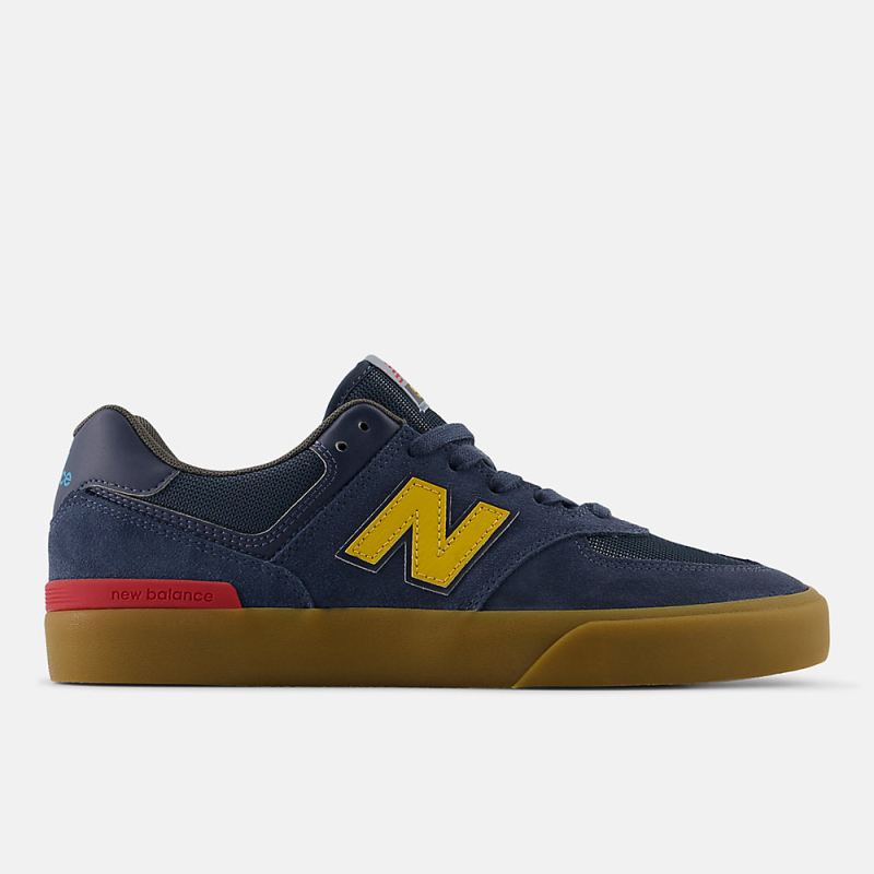 New Balance Women's NB Numeric 574 Vulc Shoes Petrol with Gum