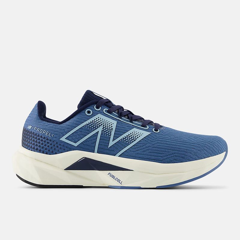 New Balance Women's FuelCell Propel v5 Shoes Heron Blue with Nav