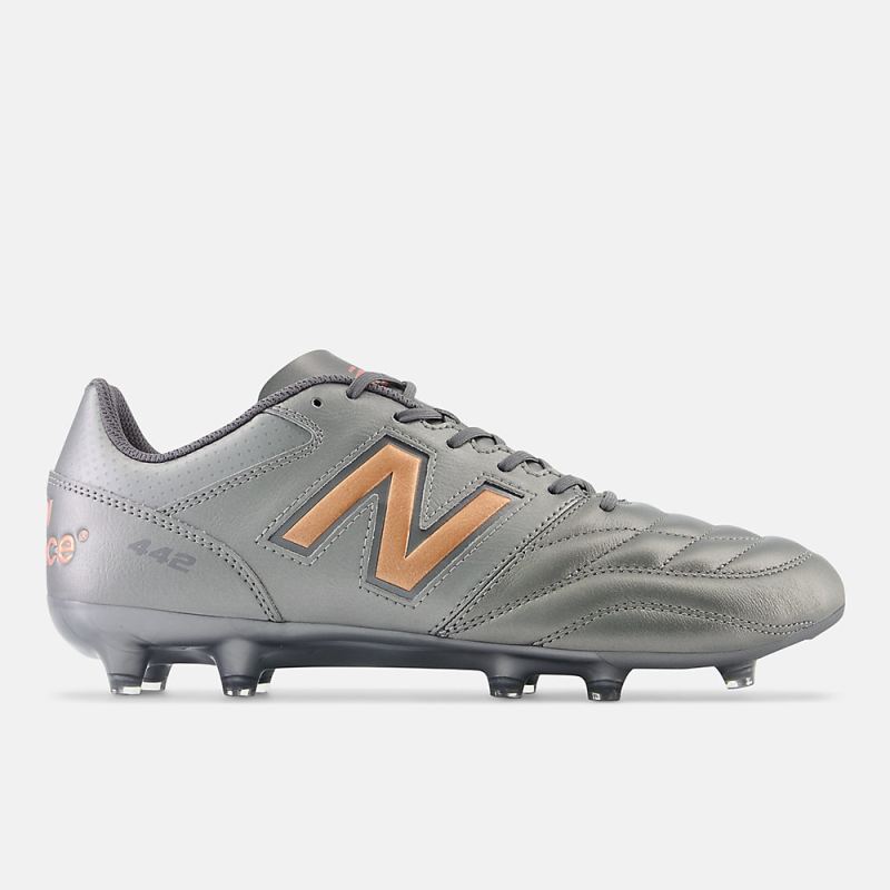 New Balance Men's 442 v2 Team FG Shoes Silver with Graphite and