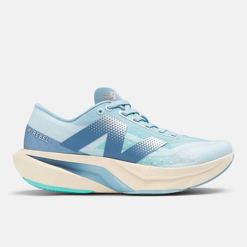 New Balance Women's FuelCell Rebel v4 Shoes Quarry Blue with Chr