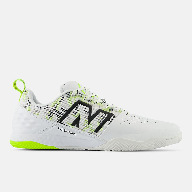 New Balance Men's Audazo Pro IN V6 Shoes White with Hi-lite and