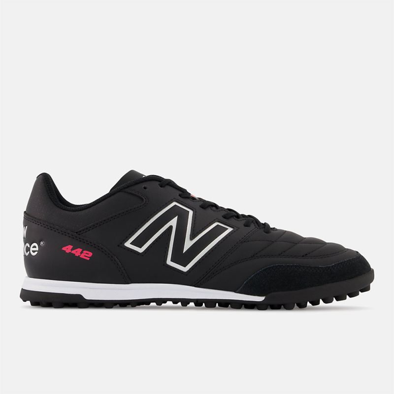 New Balance Men's 442 V2 TEAM TF Shoes Black with White