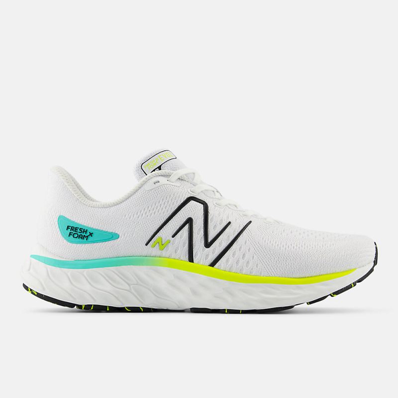 New Balance Men's Fresh Foam X EVOZ v3 Shoes White with Black an