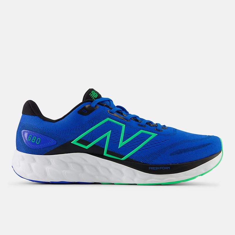 New Balance Men's Fresh Foam 680 v8 Shoes Blue Oasis with Lime L