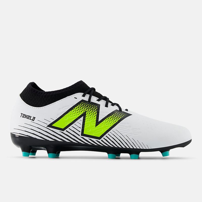 New Balance Men's TEKELA MAGIQUE FG V4+ Shoes White with Hi-lite