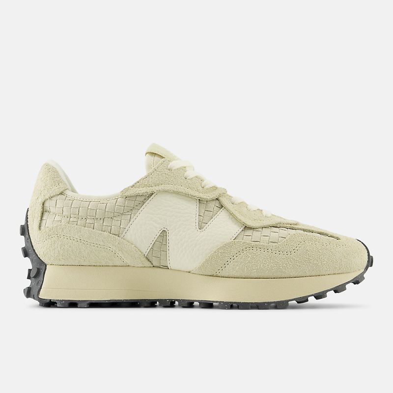 New Balance Women's 327 Shoes Pale Moss with Sandstone