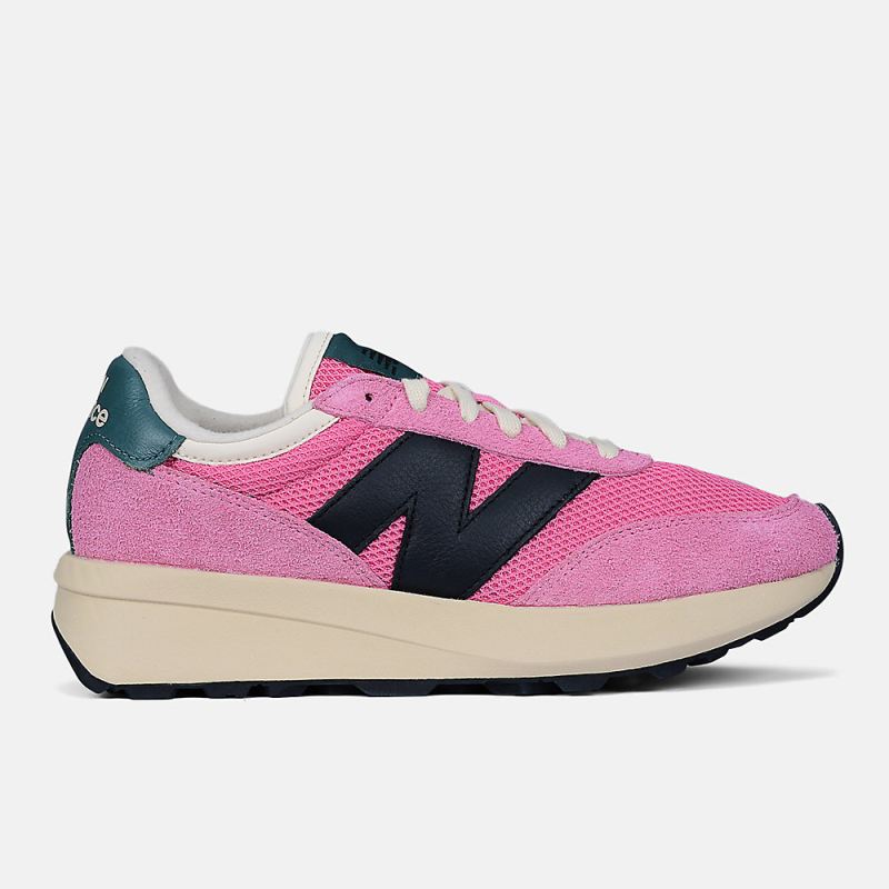 New Balance Men's 370 Shoes Real Pink with Phantom