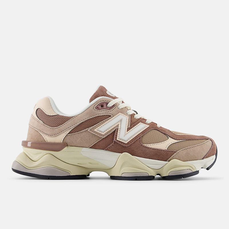 New Balance Women's 9060 Shoes Sparrow with Flat Taupe and Vinta